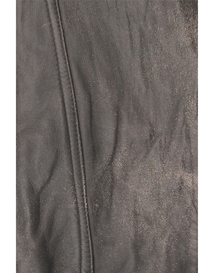 Vintage herre læderjakke IT 56 3XL Sort