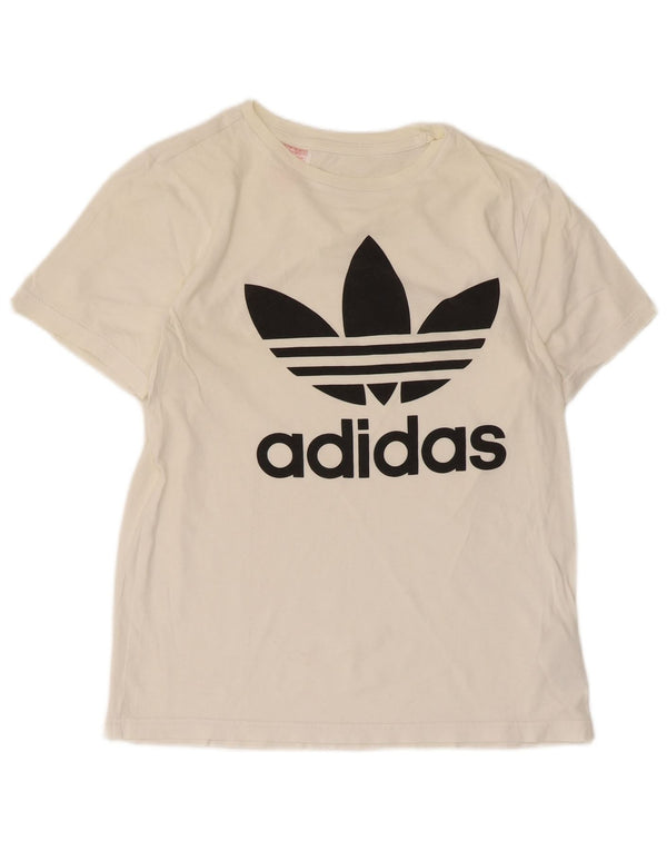 Adidas drenge grafisk t-shirt top 13-14 år hvid bomuld