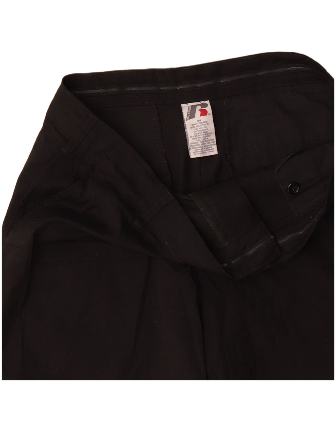 RUSSELL ATHLETIC Herre Chino Shorts W34 Large Black Polyester