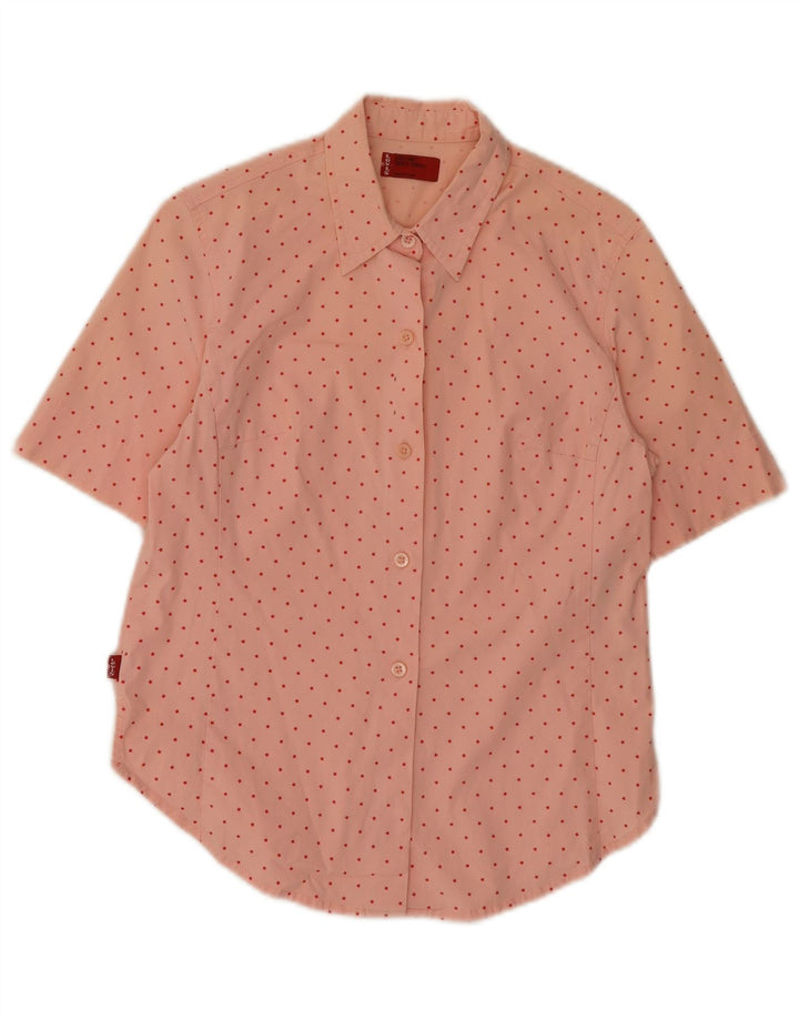Levi's Kvinder abstrakt mønster skjorte UK 10 Small Pink Bomuld