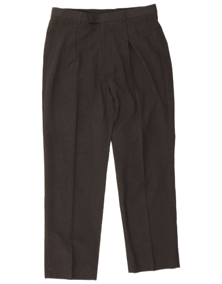 Marks & Spencer Herre Pegged Suit Bukser W34 L31 Grå Polyester