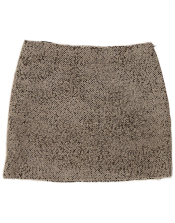 Marks & Spencer Dame Mini-nederdel UK 14 Large W34 Grey Flecked Polyester