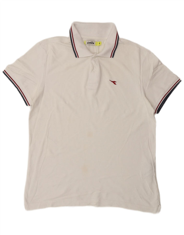 DIADORA Poloshirt til mænd Medium hvid bomuld