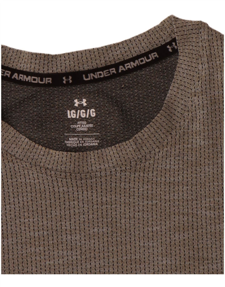 Under Armour Herre T-Shirt Top Stor Grå Flecked