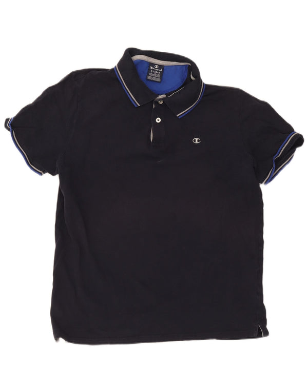 Champion herre poloshirt XL marineblå bomuld