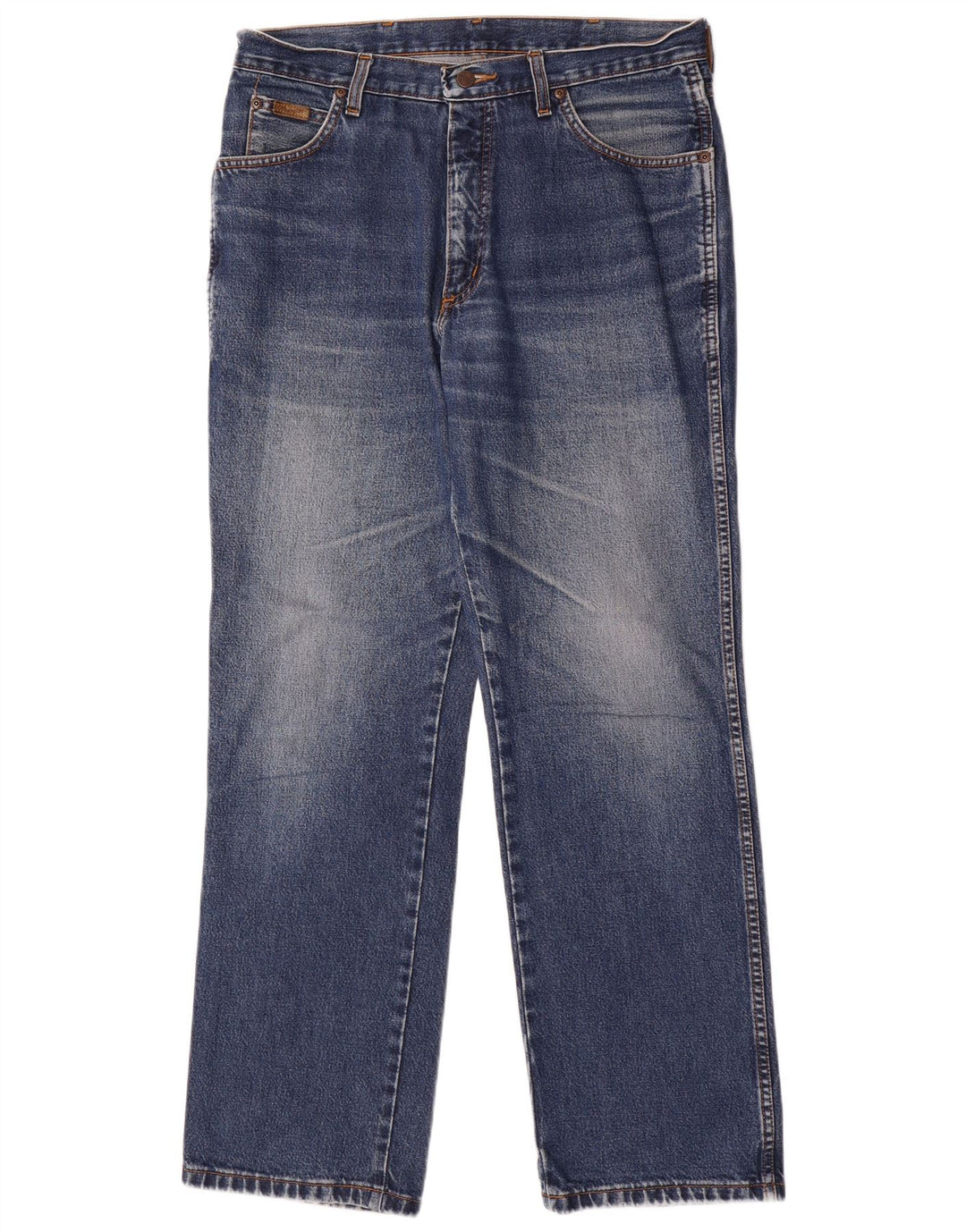 Wrangler Herre Ohio Straight Jeans W34 L32 Blå Bomuld