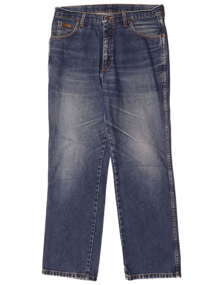 Wrangler Herre Ohio Straight Jeans W34 L32 Blå Bomuld