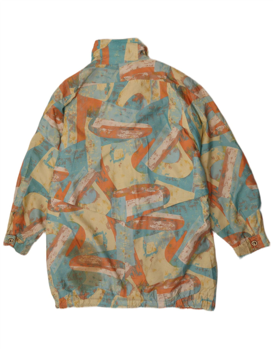 Vintage kvinders abstrakt mønster vindjakke EU 46 XL flerfarvet