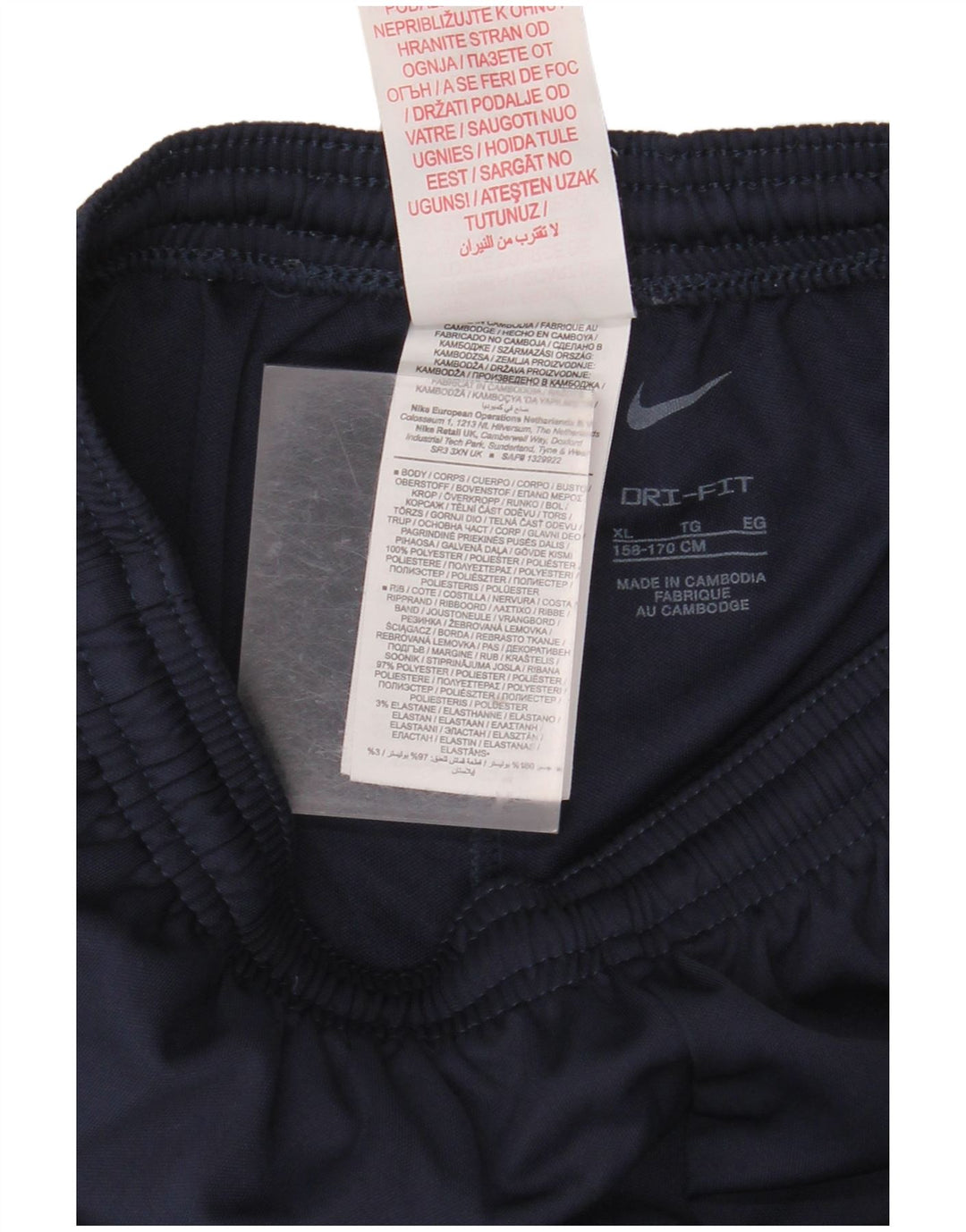 NIKE Dri Fit træningsdragt bukser til drenge 13-14 år XL marineblå polyester