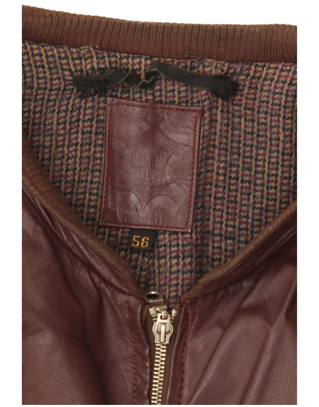 VINTAGE Herre læderjakke UK 38 Medium Burgundy