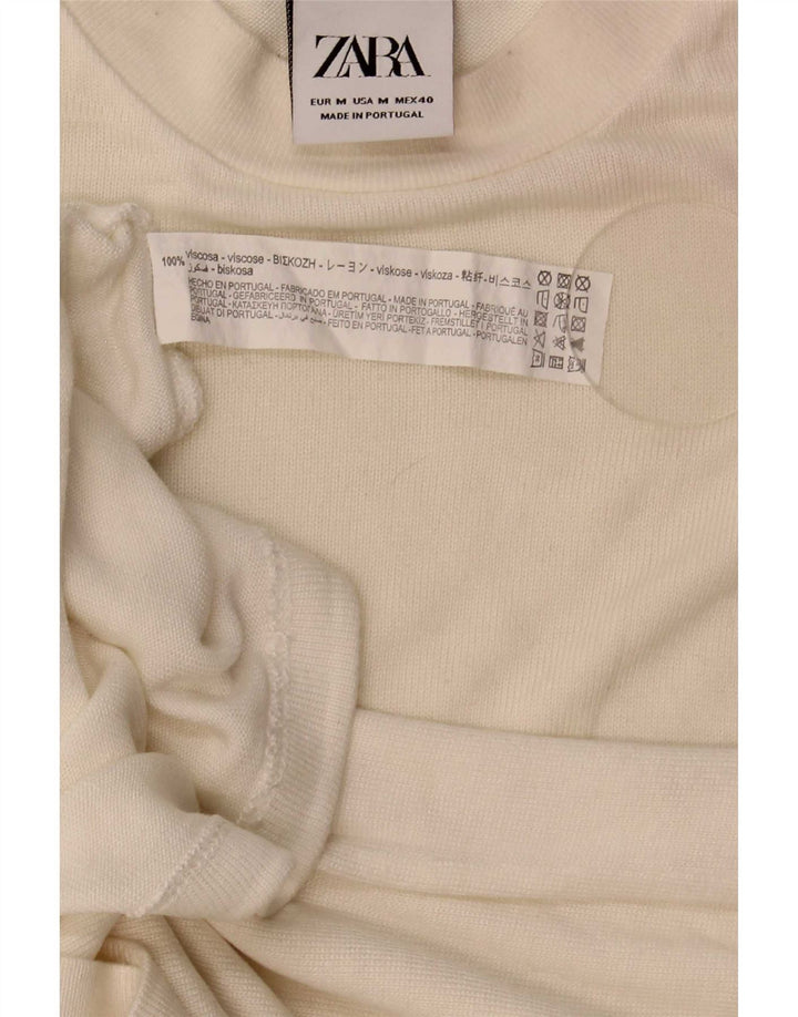 Zara Herre T-Shirt Top Medium Off White