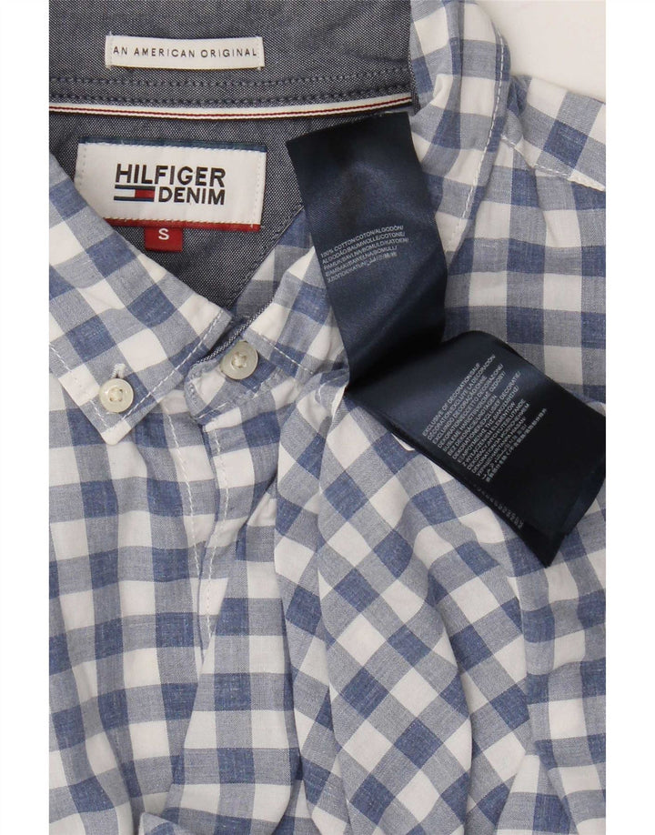Tommy Hilfiger Herreskjorte Lille blå Gingham Bomuld