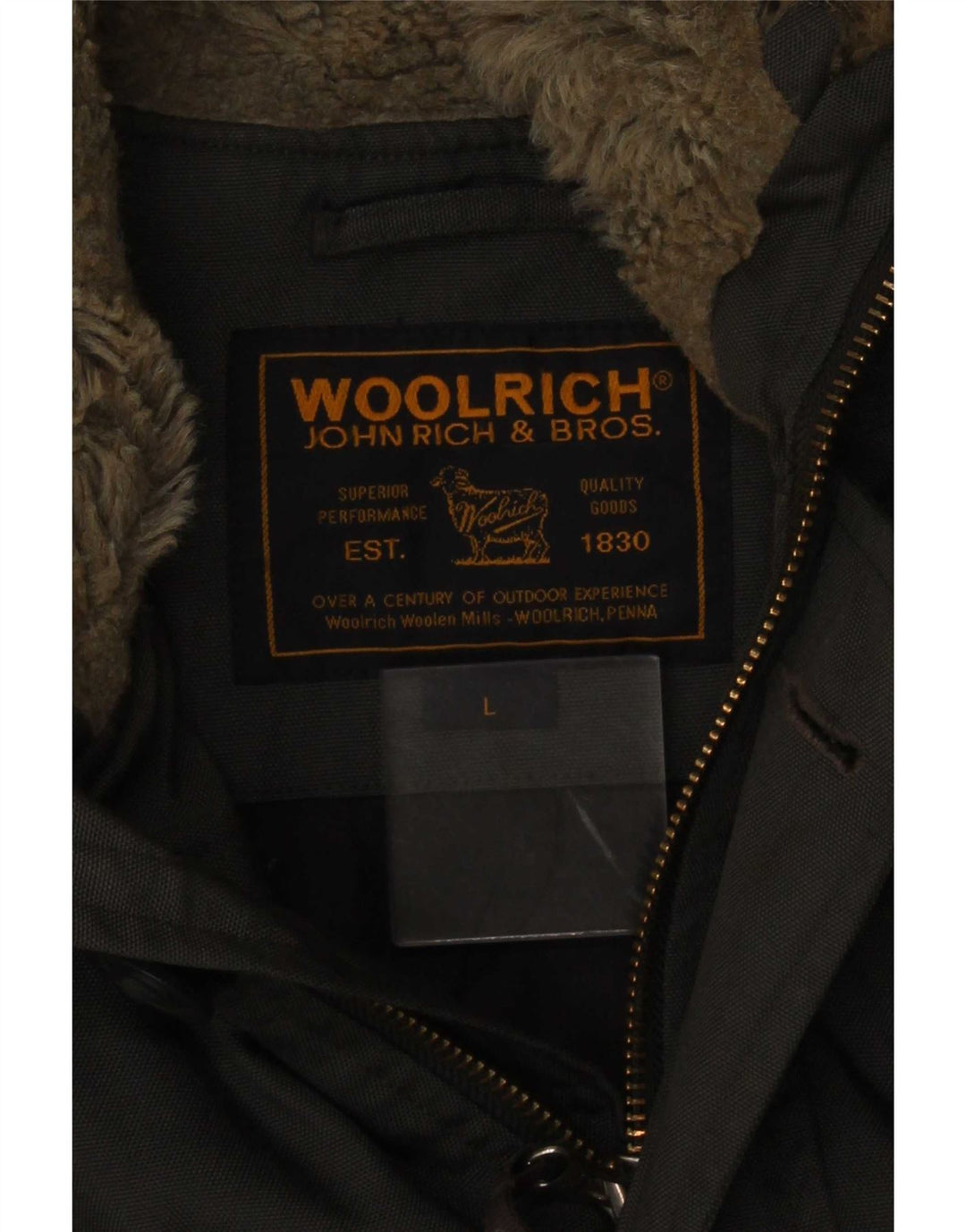 Woolrich Herre Hooded Parka Jacket UK 40 Large Grey