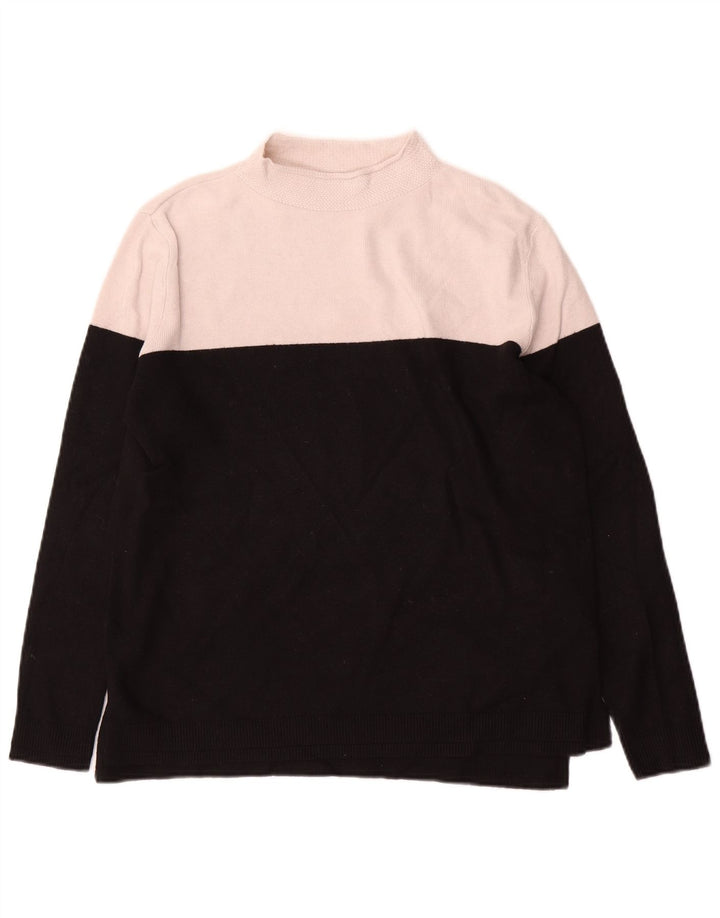 Marks & Spencer Dame Turtle Neck Jumper Sweater UK 12 Medium Black