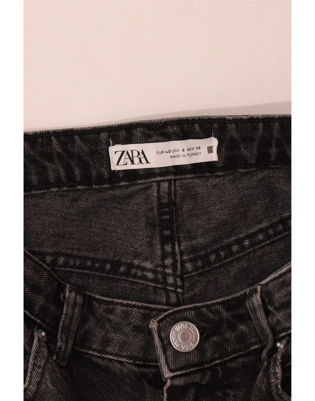 Zara Dame Denim Shorts EU 40 Medium W30 Sort