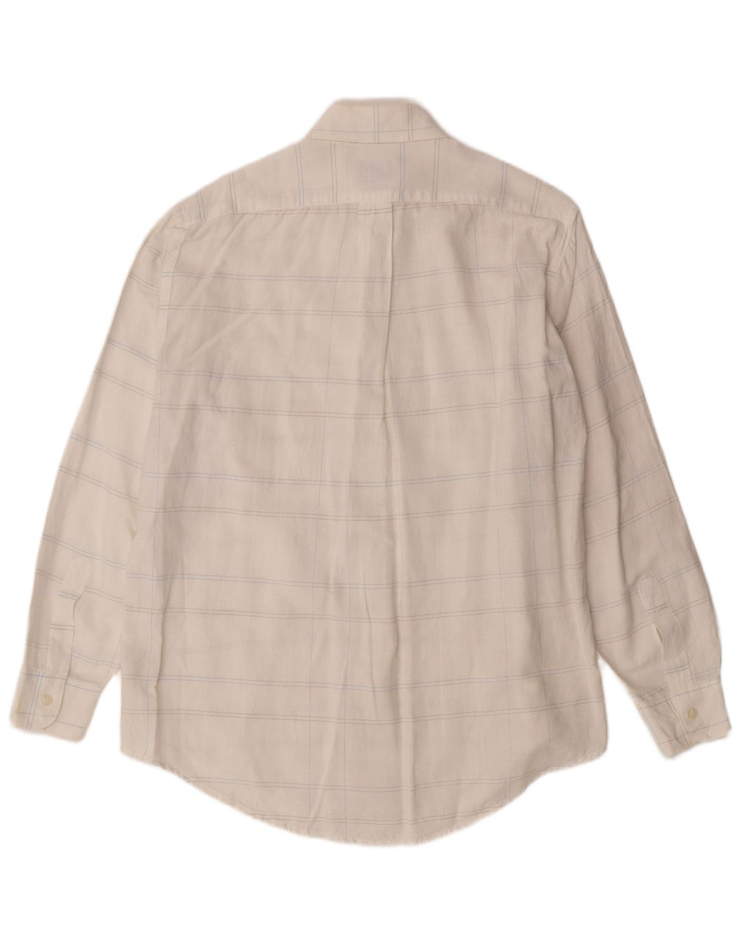 Trussardi Herre Ternet skjorte Medium Off White Plaid Bomuld