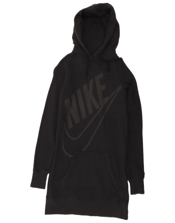 Nike grafisk hættetrøjekjole til kvinder UK 10 Lille sort bomuld
