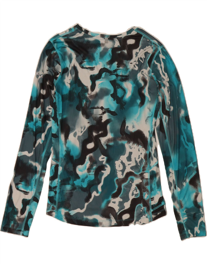 NIKE Mens Dri Fit Abstract Pattern Top Long Sleeve Small Blue Polyester Vintage Nike and Second-Hand Nike from Messina Hembry 