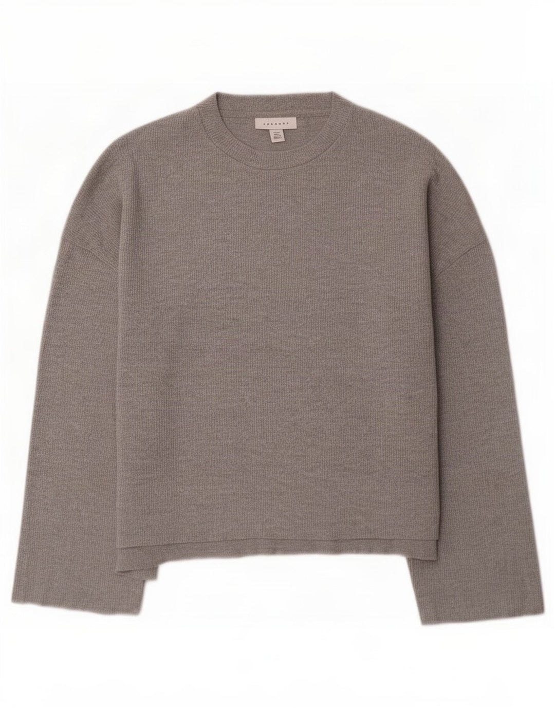 Topshop Dame Oversized Top 3/4 ærme UK 10 Small Grå