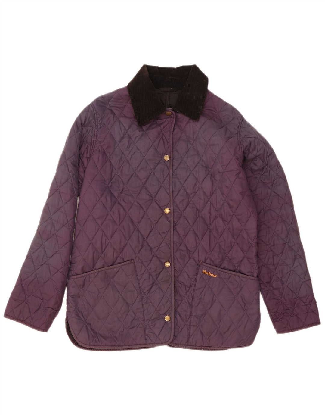 Barbour Quiltet jakke til kvinder UK 12 Medium Lilla Polyester