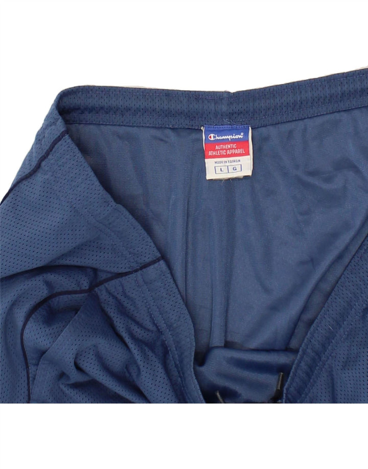 CHAMPION Mens Tracksuit Trousers Large Blue Polyester Vintage Champion and Second-Hand Champion from Messina Hembry 