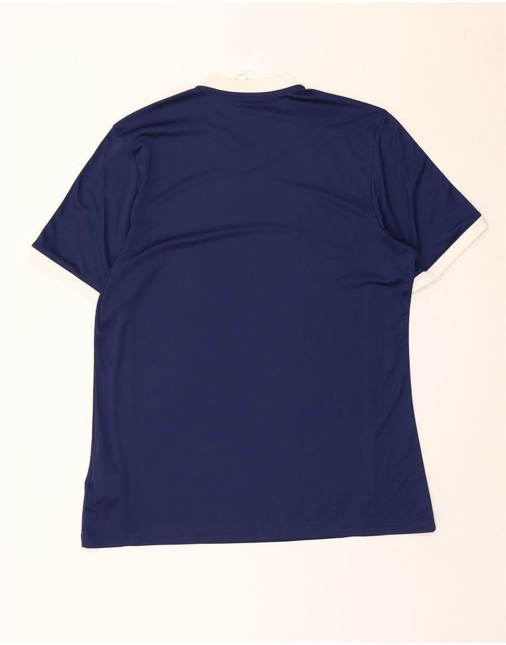 Adidas T-shirt top til mænd, stor marineblå stribet polyester