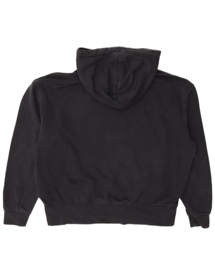 Nike Dame Oversized Hoodie Jumper UK 10 Small Grey Bomuld
