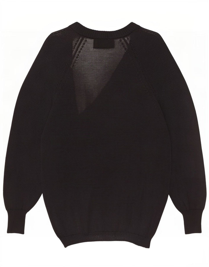 Gianfrediani Womens Longline Cardigan Sweater UK 14 Medium Black Viscose
