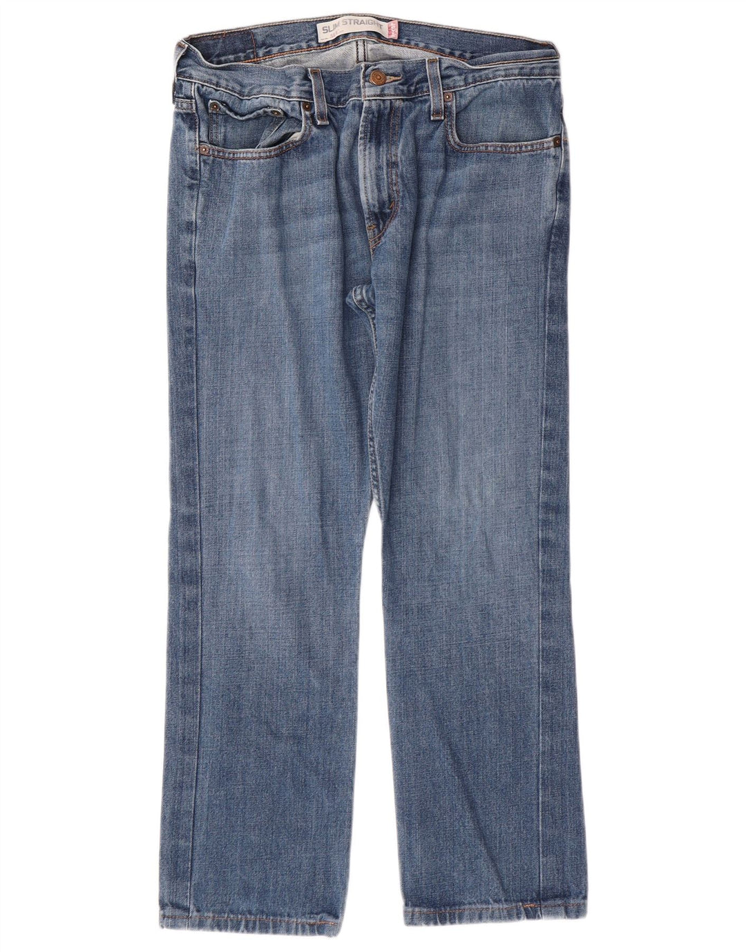 Levi's Herre 514 Slim Straight Jeans W34 L27 Blå Bomuld