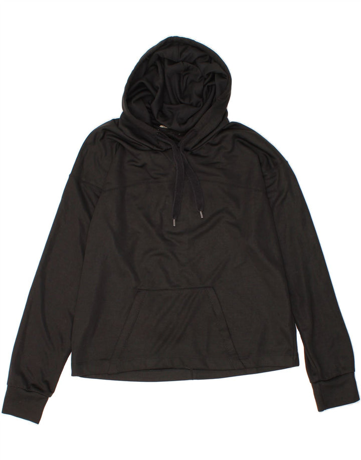 ZARA Womens Hoodie Jumper UK 16 Large Black Polyester Vintage Zara and Second-Hand Zara from Messina Hembry 