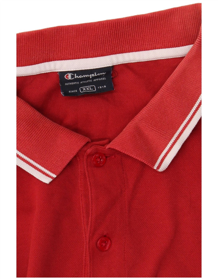 Champion Langærmet Polo Shirt til mænd 2XL Rød