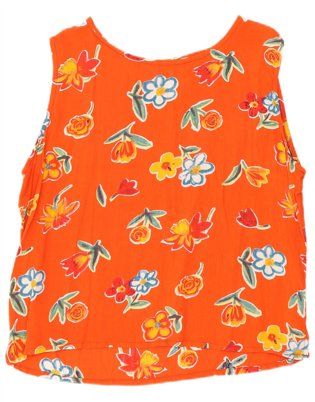 Amaranto Damevest Top UK 14 Large Orange Floral Viscose