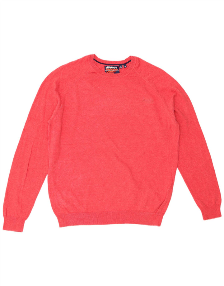 SUPERDRY Herre sweater med rund hals XL rød bomuld
