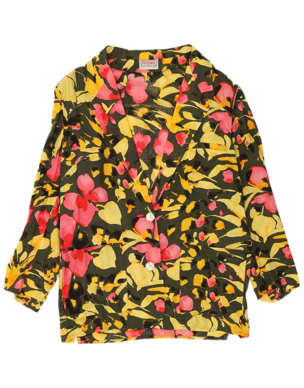 Prisma Dame 2 Button Blazer Jacket IT 40 Small Multicolored Floral