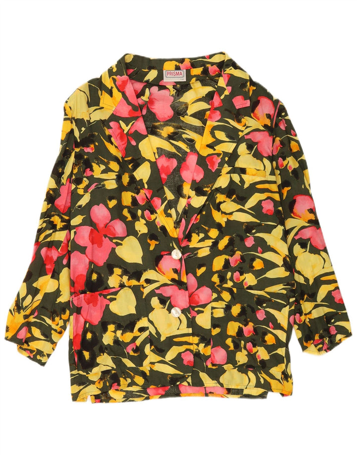 Prisma Dame 2 Button Blazer Jacket IT 40 Small Multicolored Floral