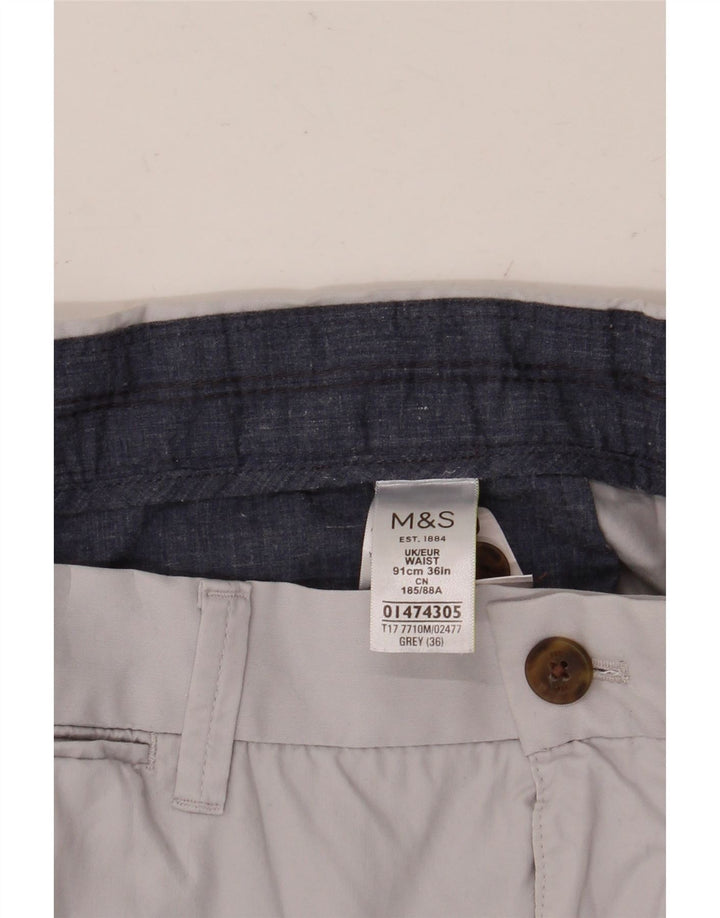 Marks & Spencer Chino Shorts til mænd W36 Large Grå Bomuld