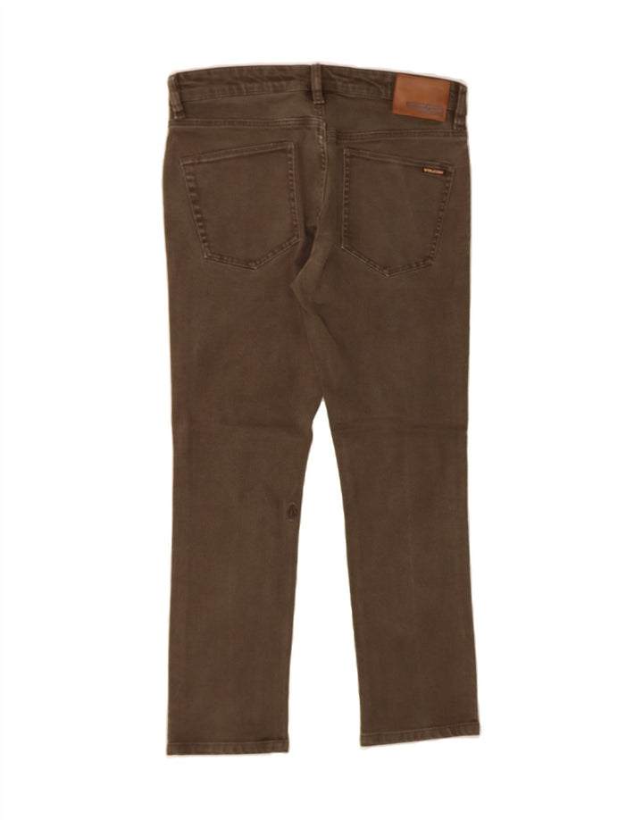 VOLCOM Womens Skinny Jeans W32 L27 Khaki Cotton Vintage Volcom and Second-Hand Volcom from Messina Hembry 