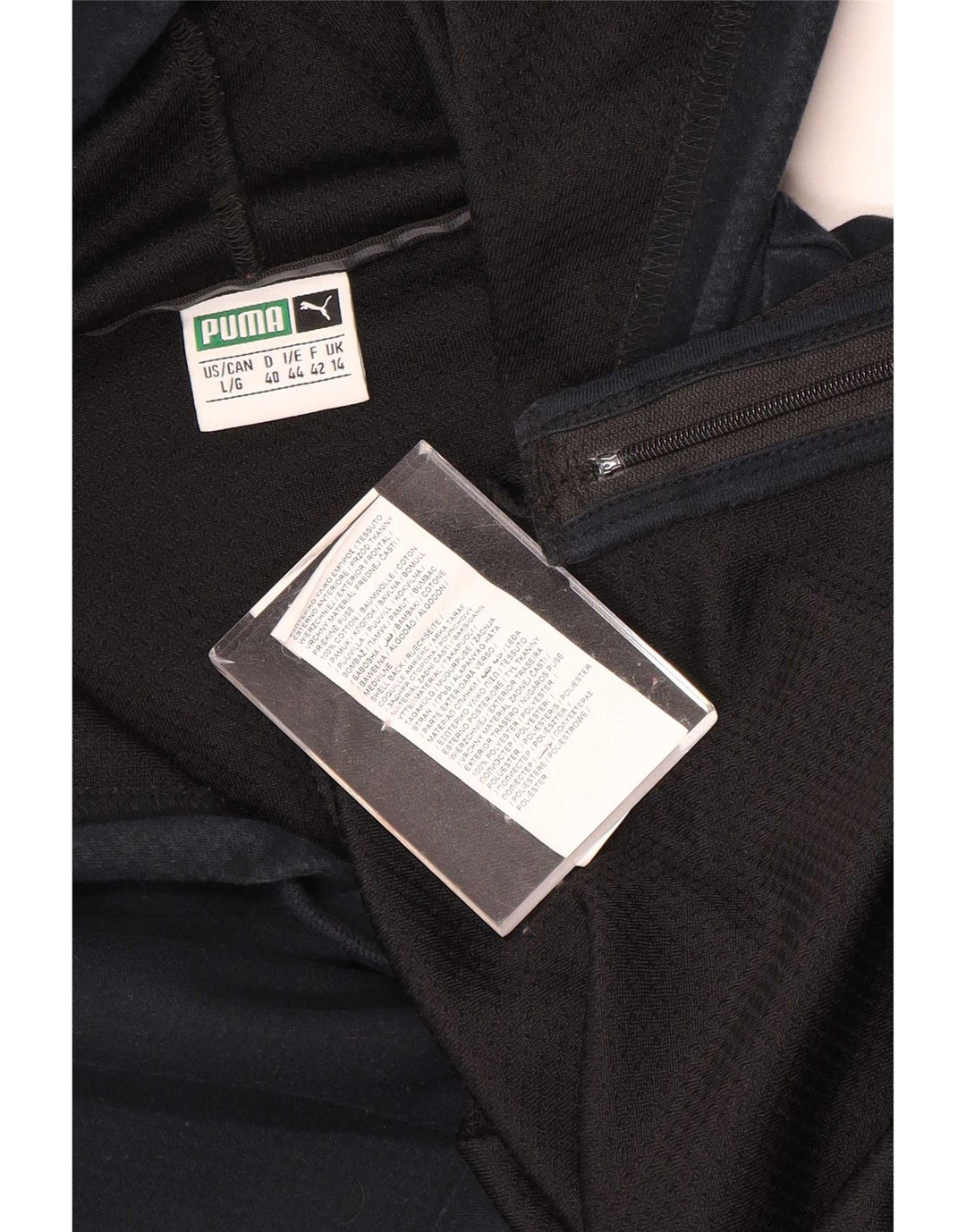 Puma grafisk hættetrøje til kvinder UK 14 Stor sort polyester