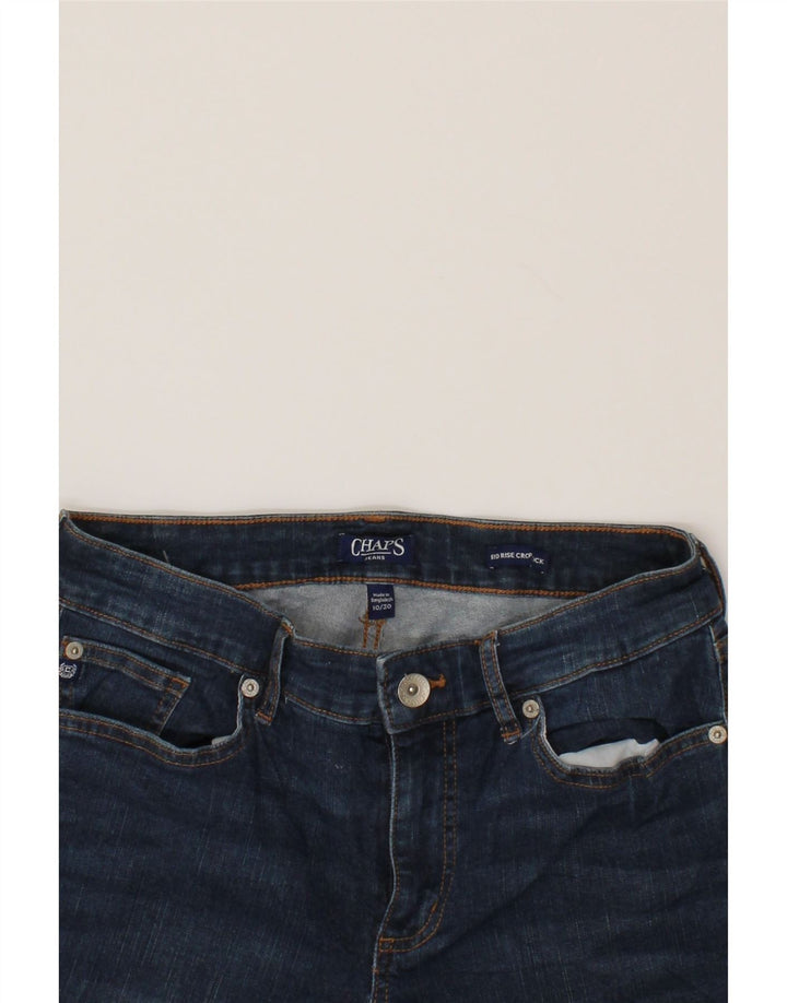 CHAPS Womens Mid Rise Cropped Jeans US 10 Large W30 L25 Blue Cotton Vintage Chaps and Second-Hand Chaps from Messina Hembry 