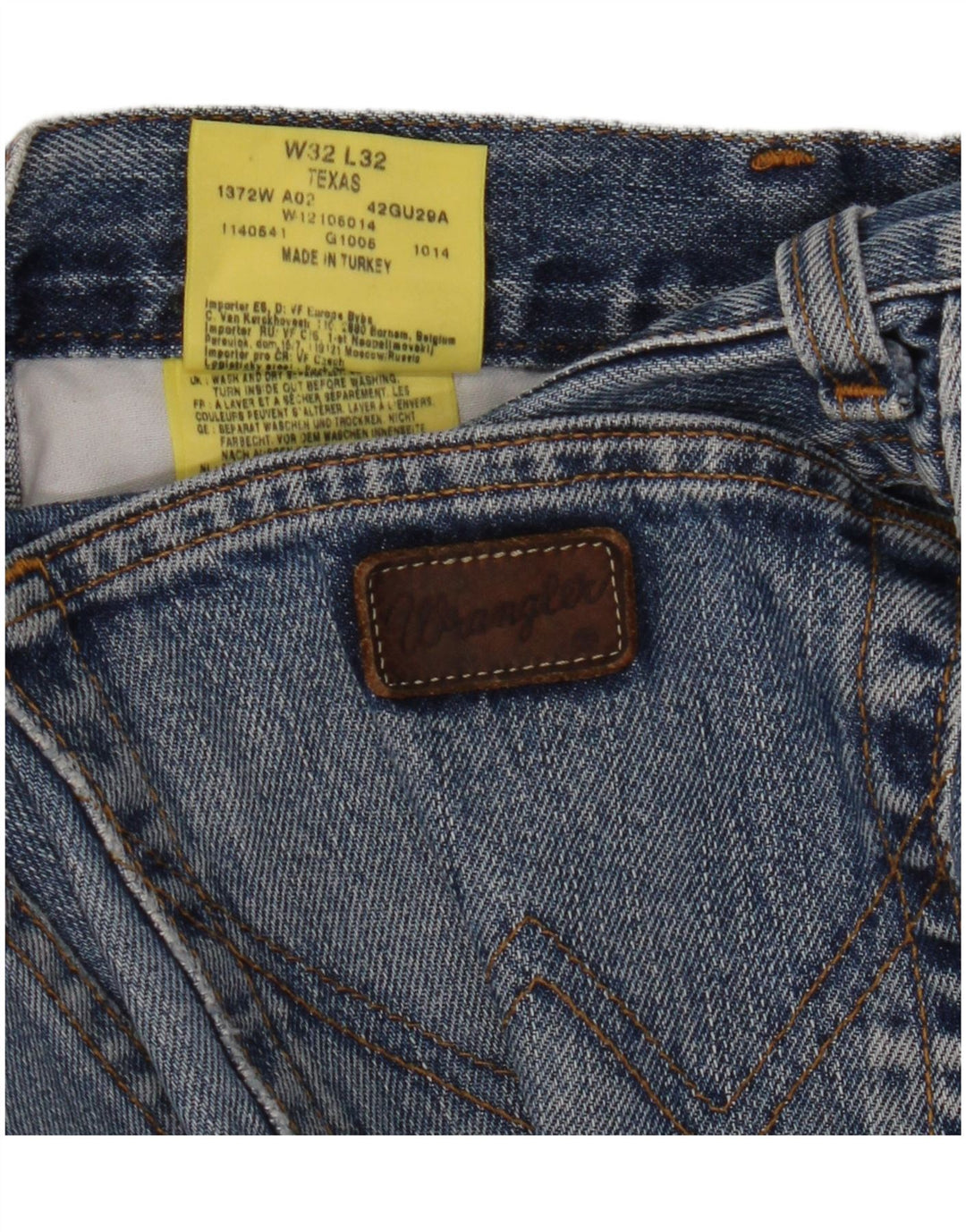 Wrangler Herre Texas Straight Jeans W32 L32 Blå Bomuld