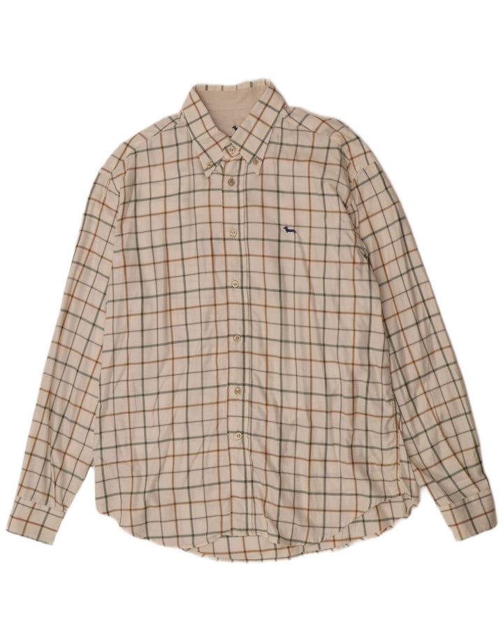 Harmont & Blaine Herreskjorte 2XL Off White Ternet bomuld