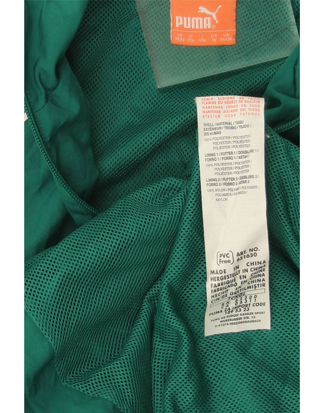 Puma Træningsdragt Topjakke til drenge 15-16 år Grøn Polyester