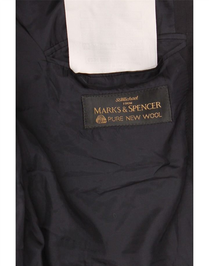 Marks & Spencer Herre 2-knaps blazerjakke UK 42 XL Marineblå Ny uld