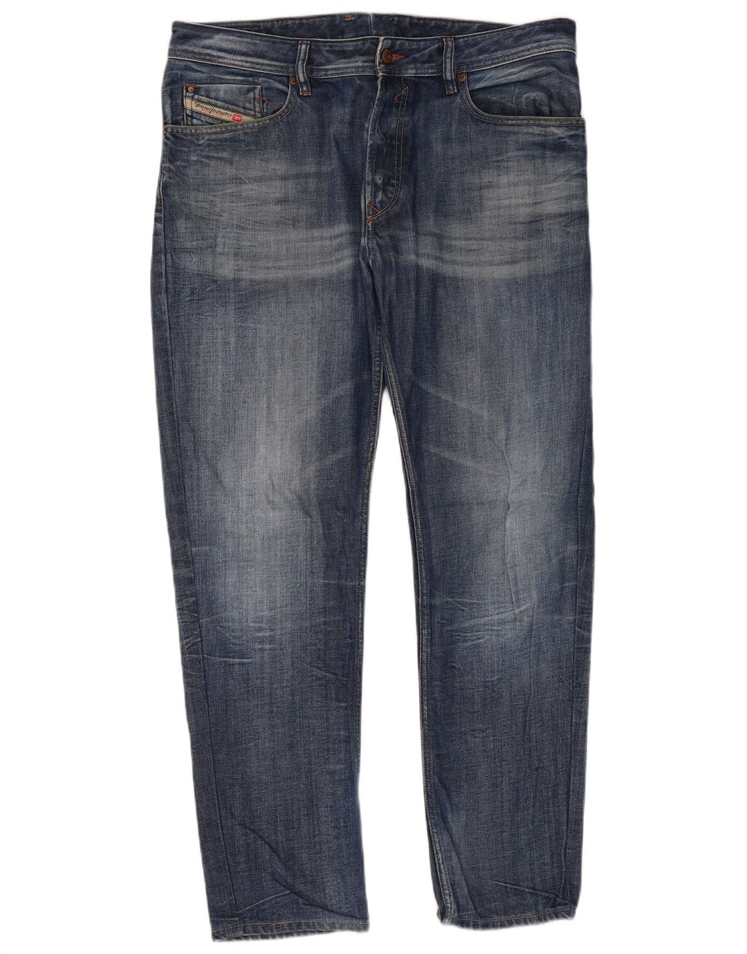 Diesel Straight Jeans til mænd W36 L31 Blå Bomuld