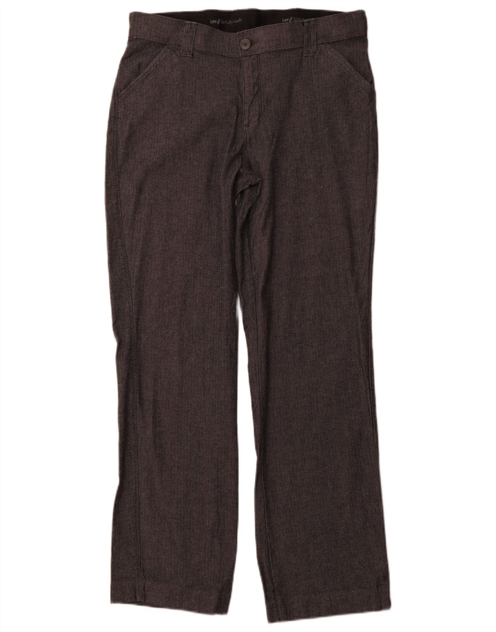 LEE lige fritidsbukser til kvinder US 12 Large W32 L31 Grå sildeben