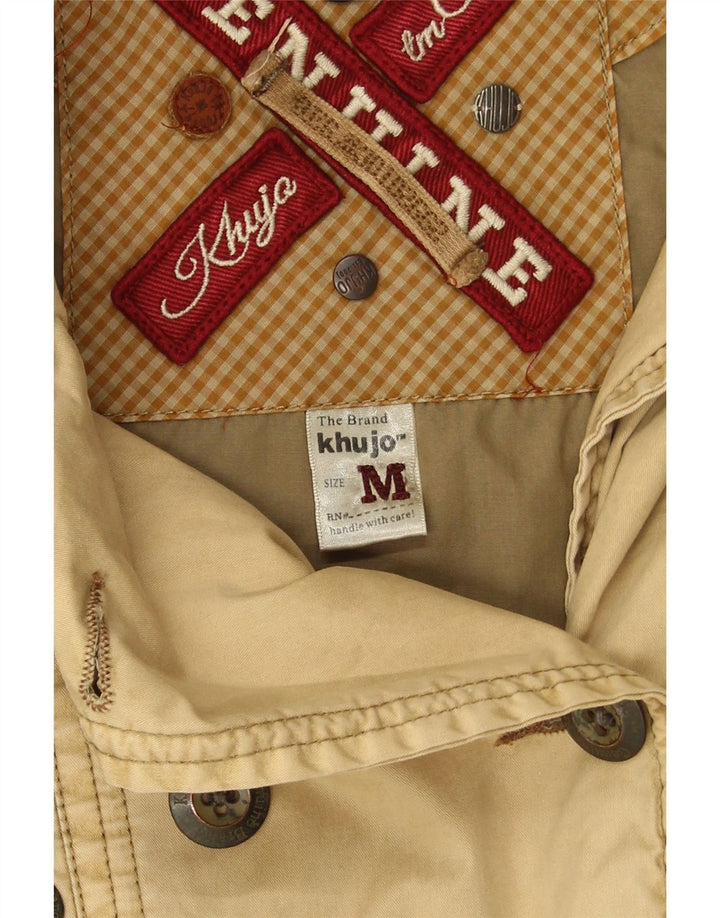 KHUJO Trench Coat til kvinder UK 14 Medium Beige Bomuld