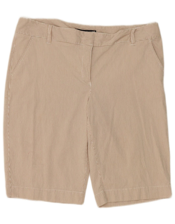 Tommy Hilfiger chinoshorts til kvinder US 14 XL W36 Beige nålestribet bomuld