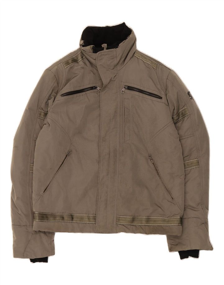 TRUSSARDI Mens Padded Jacket IT 48 Medium Grey Polyester Vintage Trussardi and Second-Hand Trussardi from Messina Hembry 