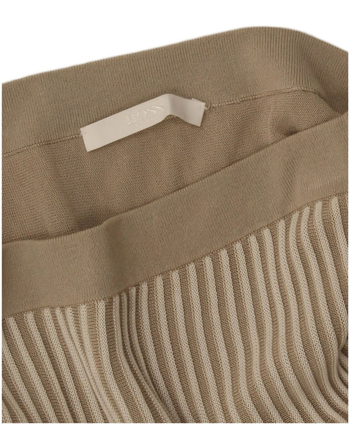 Hugo Boss striknederdel til kvinder W26 Lille beige stribet