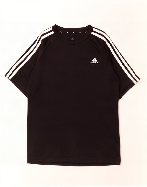 Adidas Boys Aeroready T-Shirt Top 13-14 År Sort Polyester